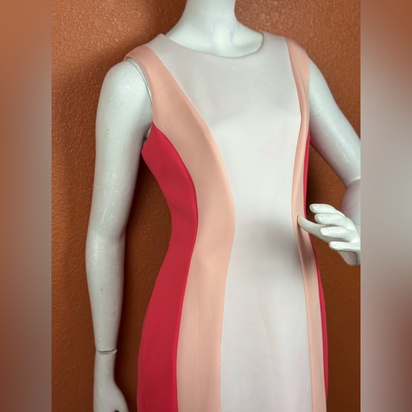 Calvin Klein Elegant Colorblock Sleeveless Sheath Dress Size 10 E54 - Picture 12 of 16